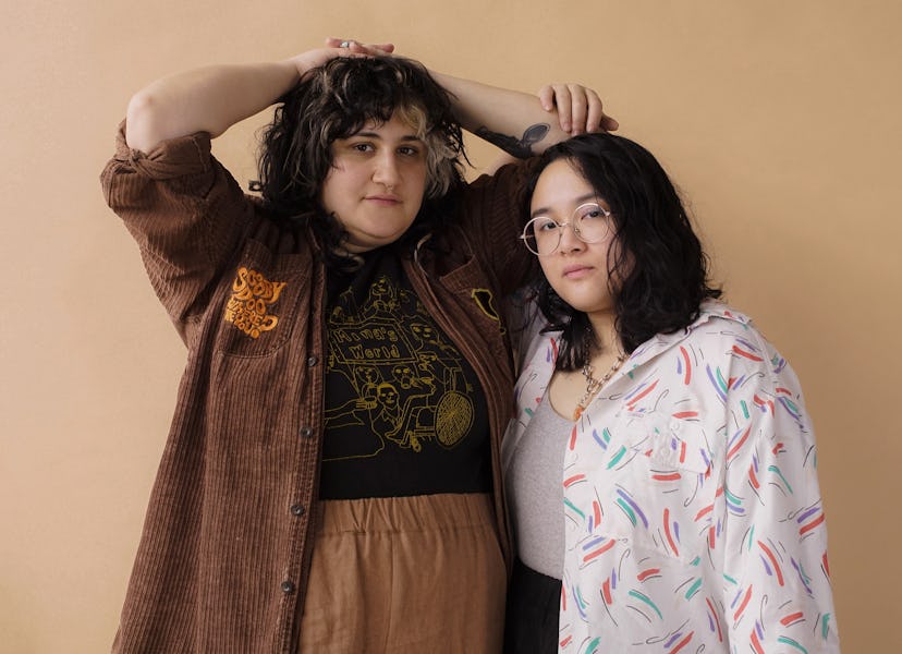 A photo of the band Bachelor, made up of Jay Som's Melina Duterte and Palehound.