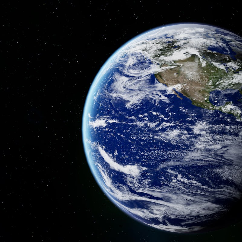 Planet Earth against black background