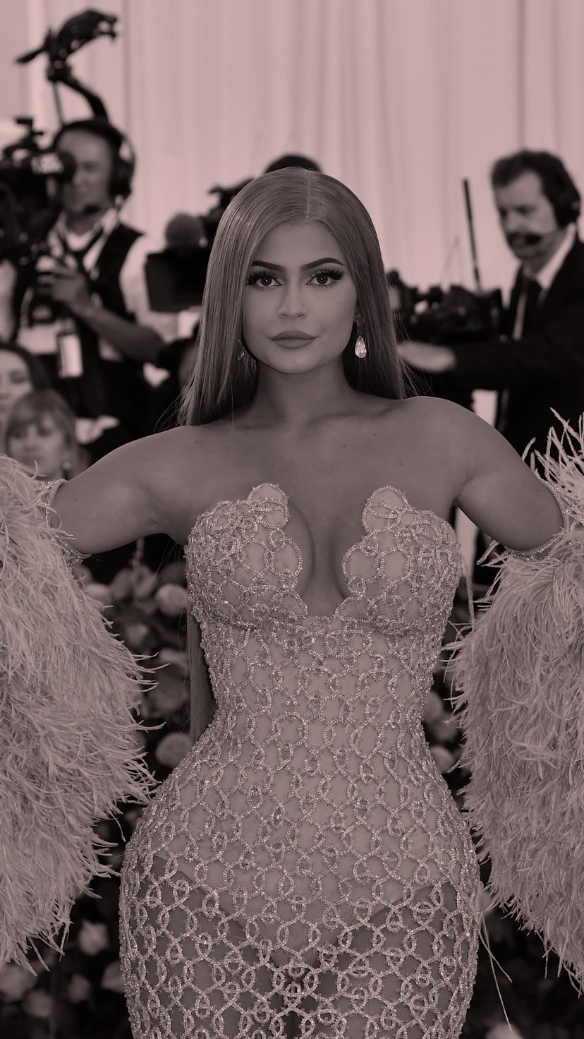 Kylie Jenner with purple hair at the Met Gala