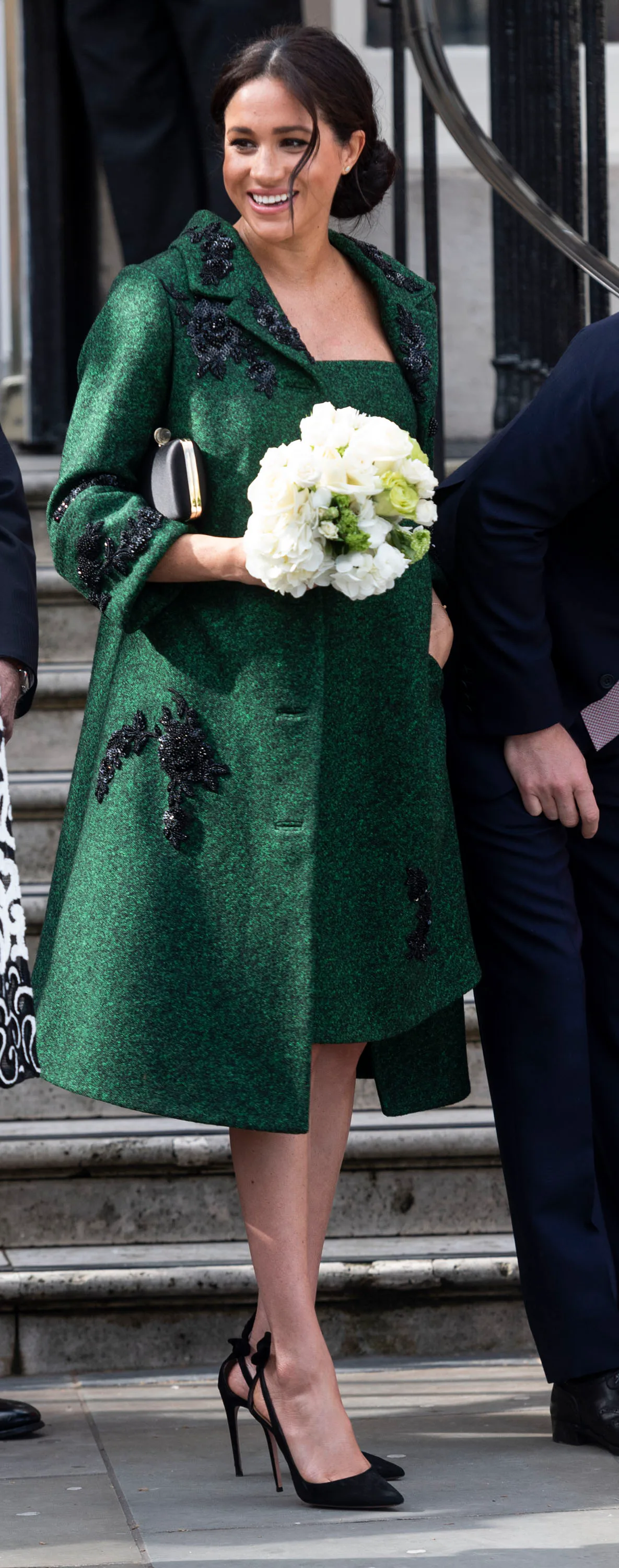 meghan markle green dress commonwealth Markle's Style Evolution: From Actress to Royal to L.A. Mom felt fairies