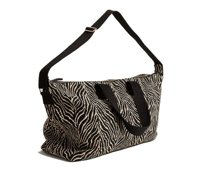 Zebra Brown & Black Weekender Tote Bag