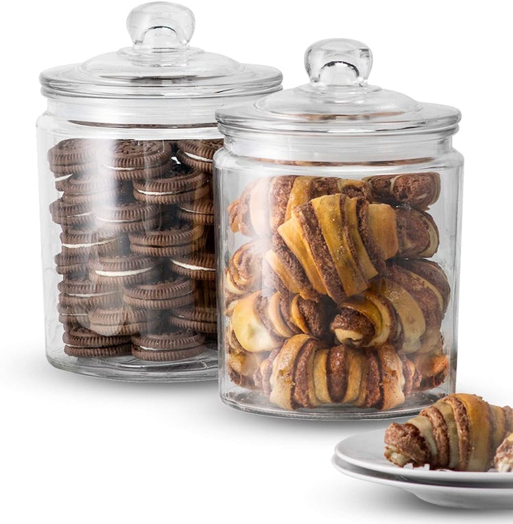 KooK Glass Storage Canister, 2 qt. (Set of 2)