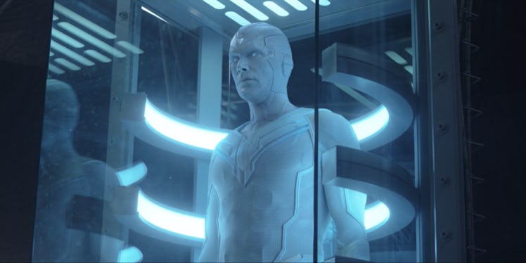 Paul Bettany as White Vision in WandaVision Episode 8