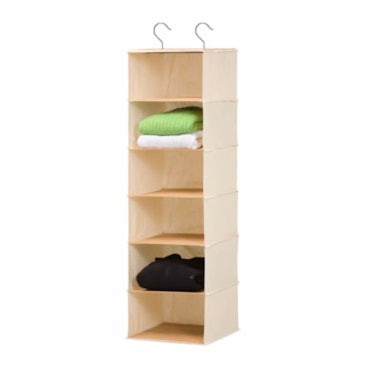  Six Shelf Hanging Vertical Closet Organizer