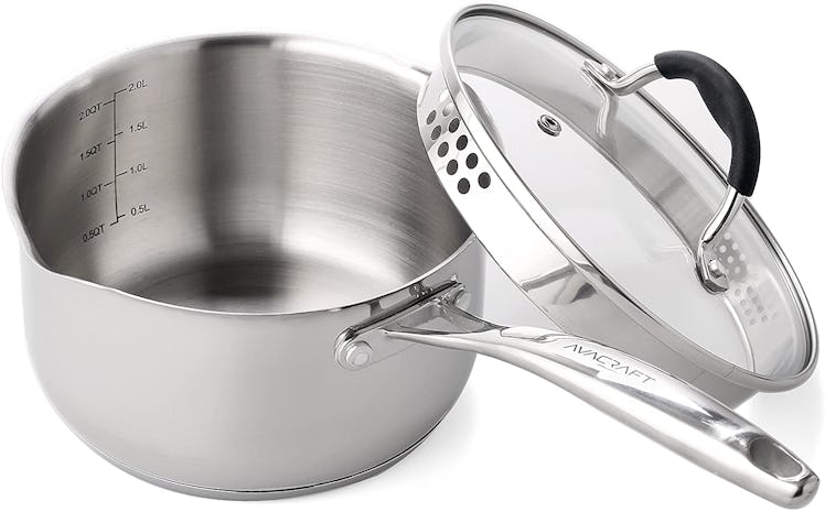 AVACRAFT Stainless Steel Saucepan With Glass Lid