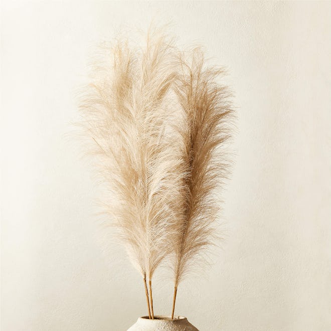 Faux Pampas Grass Taupe Stem 39" Set of 3