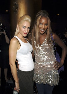 Gwen Stefani and Naomi Campbell backstage. 