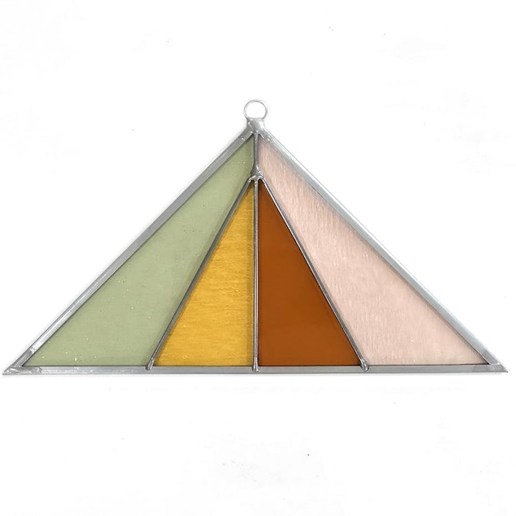 Triangle Stained Glass Suncatcher