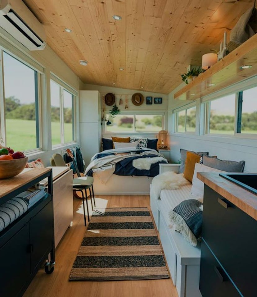 The interior a small house made by Ikea.