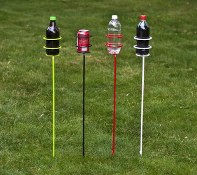 Decko Heavy Duty Outdoor Beverage Holder Stakes (4-Pack)