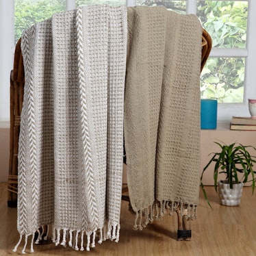 Throw Blanket (50x60 Inch Set of 2) 100% Luxurious Cotton Batic Excel Hometex