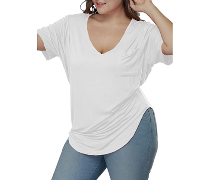 Allegrace Plus Size Scoop Neck T-Shirt