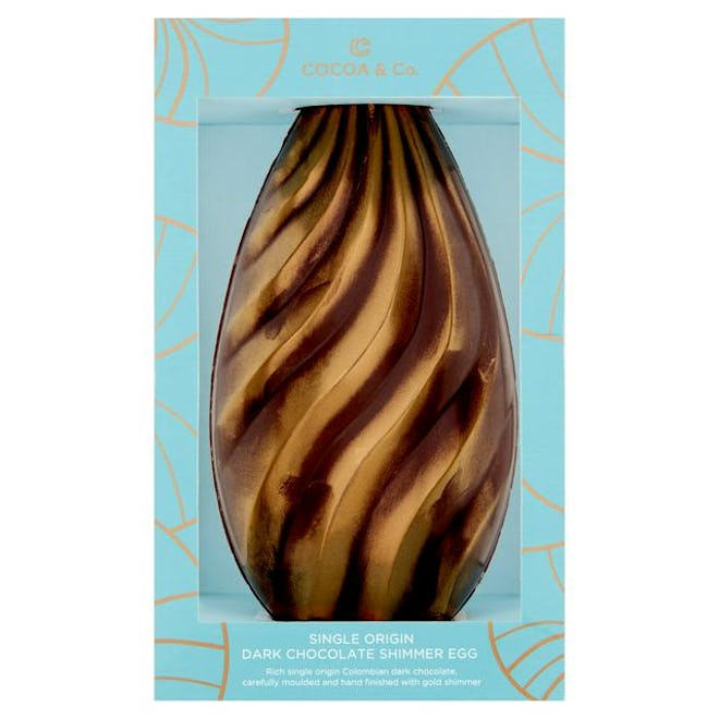 Cocoa & Co. Single Origin Dark Chocolate Shimmer Egg