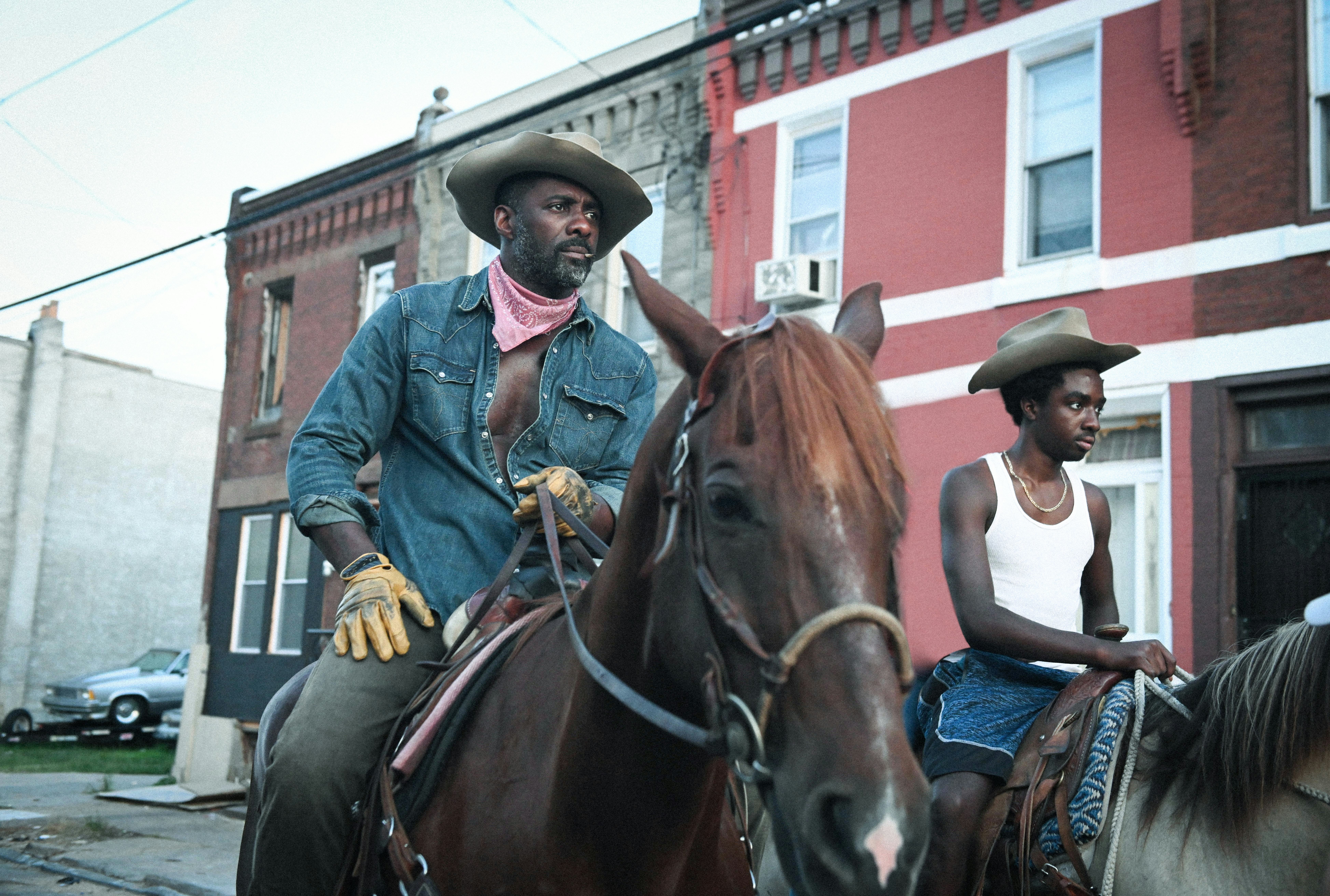 Idris Elba in 'Concrete Cowboy,' via the Netflix press site.