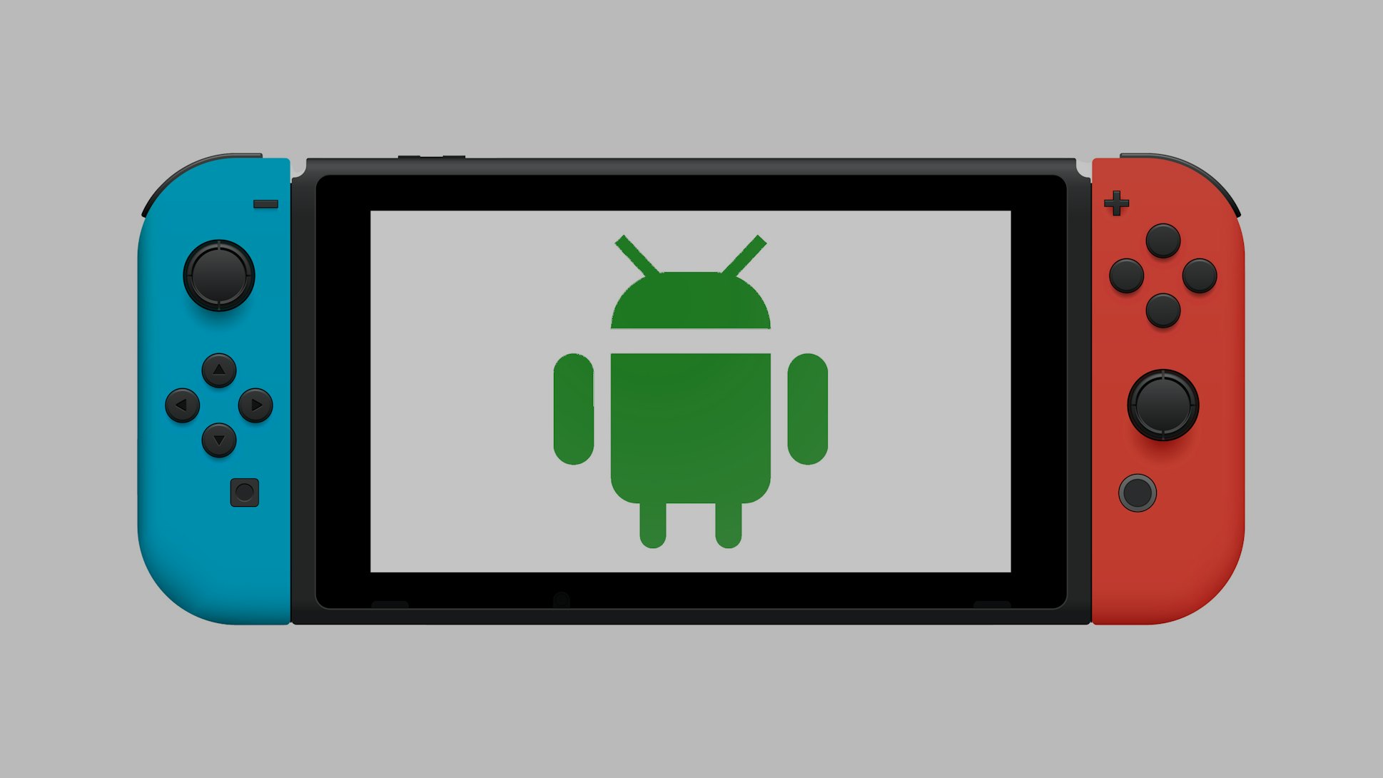 Nintendo Switch with Android logo on the screen