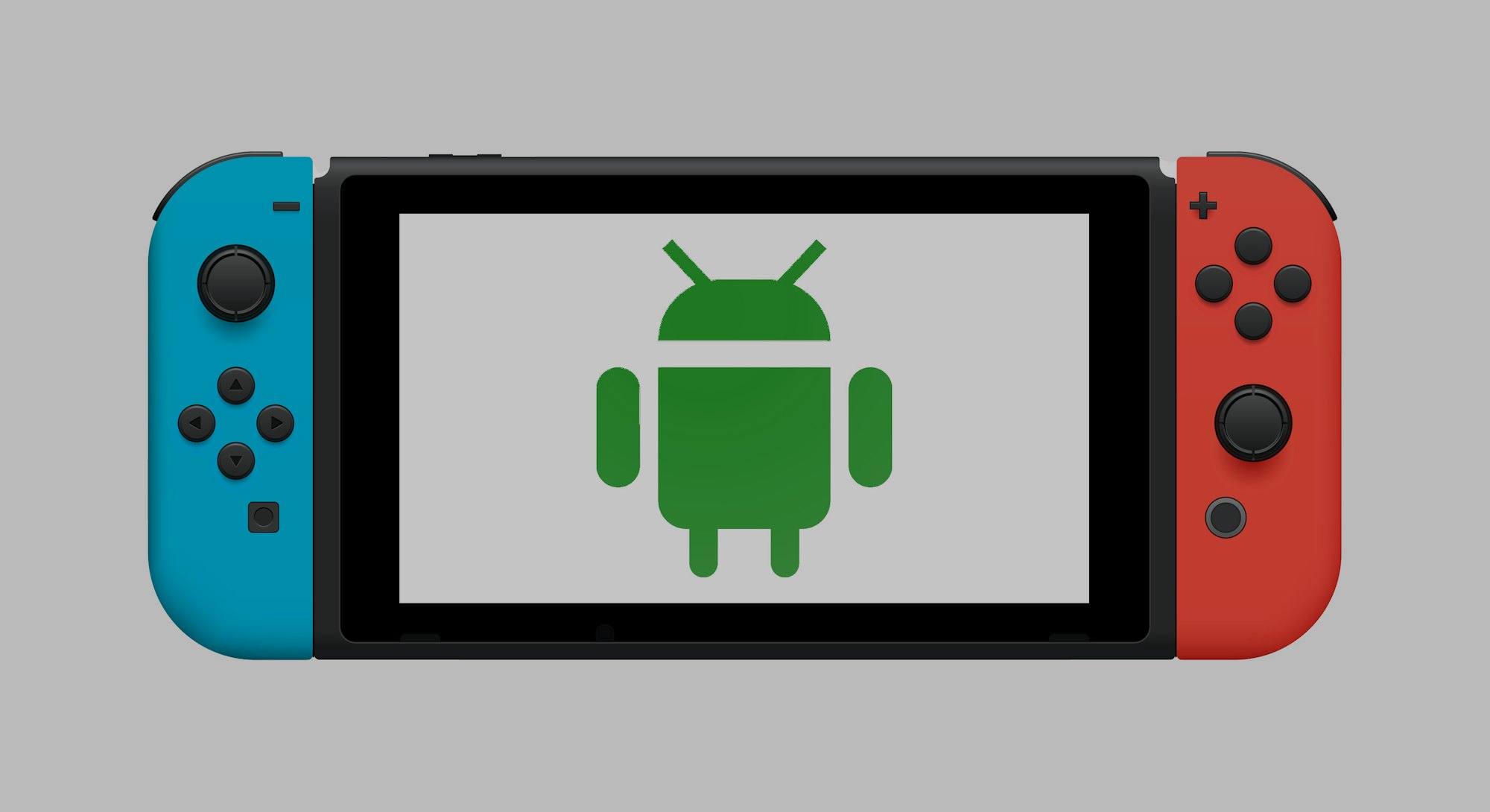 Nintendo Switch with Android logo on the screen