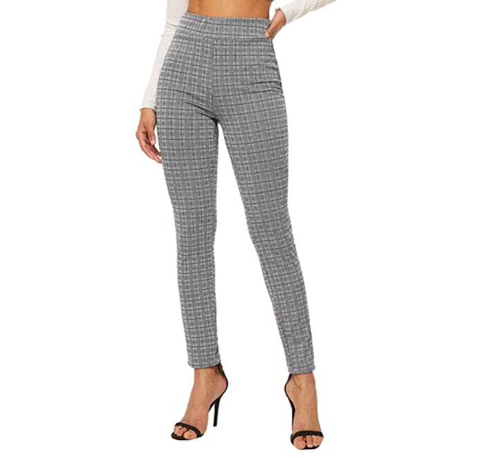 SweatyRocks High Waist Plaid Leggings