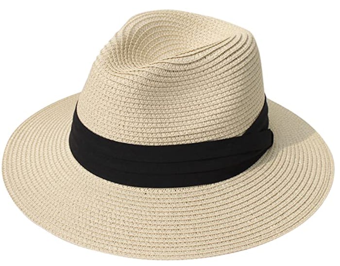 Lanzom Wide Brim Fedora Hat