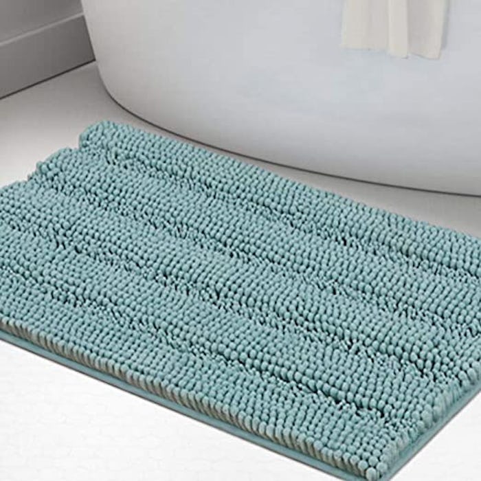 Turquoize Non-Slip Shaggy Bathroom Rugs