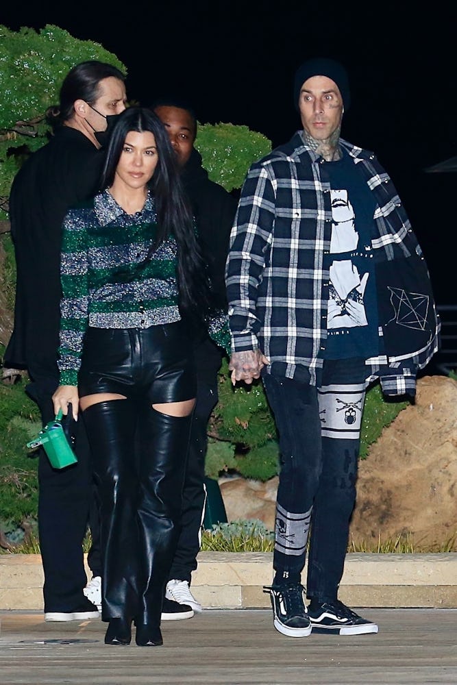 Kourtney Kardashian and Travis Barker seen leaving Nobu restaurant in Malibu after a Romantic Dinner...