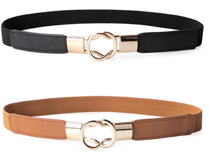 JASGOOD Skinny Belts (2-Pack)