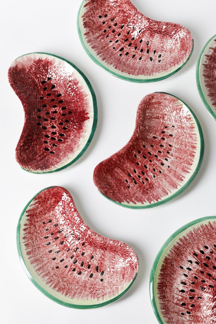 Set of 6 Vintage Watermelon Salad Plates