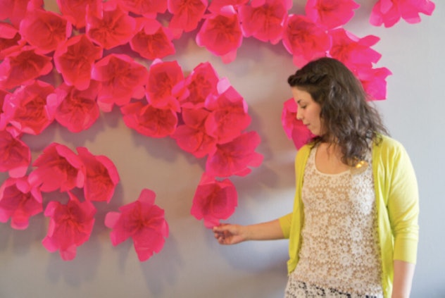 paper flower wall