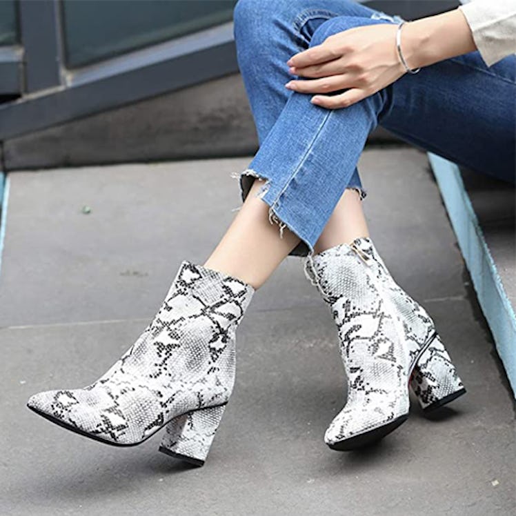 wetkiss Snake Print Boots