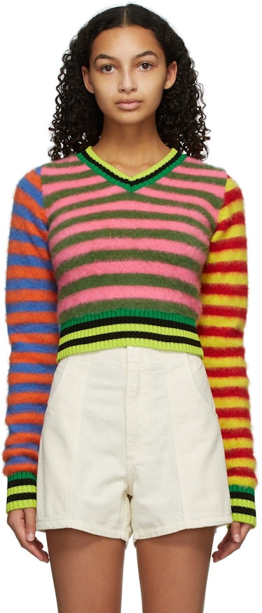Multicolor Mohair Emo Sweater