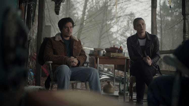 Cole Sprouse as Jughead Jones and Lili Reinhart as Betty Cooper in The CW's 'Riverdale'