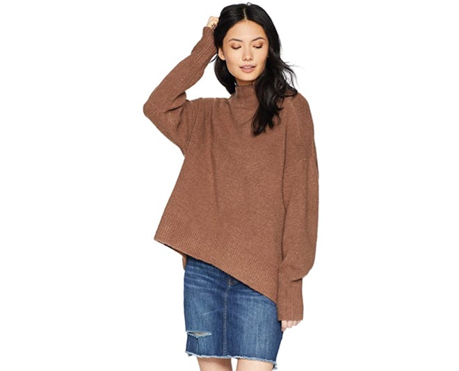 Cable Stitch Mock Neck Sweater
