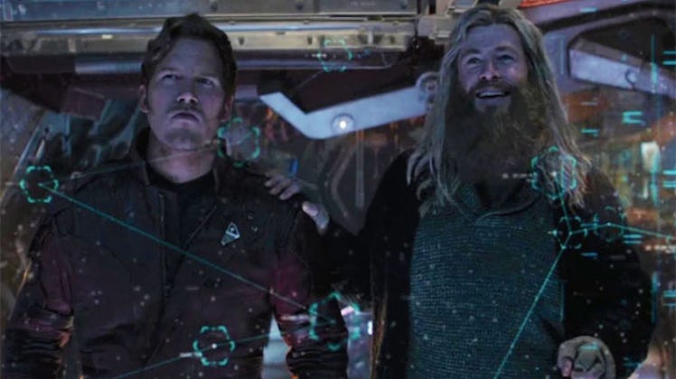 Chris Hemsworth and Chris Pratt in Avengers: Endgame