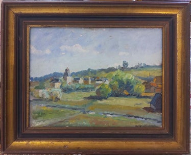 Unknown Barbizon School Landscape, Près de Bec de Mortagne. Late 19th Century