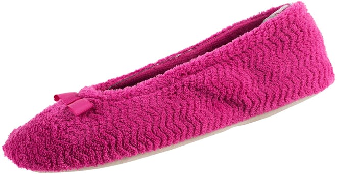 isotoner Chevron Microterry Ballerina House Slipper