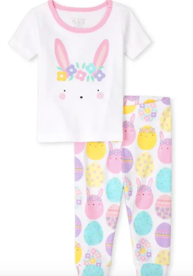 Baby And Toddler Girls Easter Bunny Snug Fit Cotton Pajamas