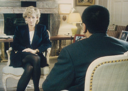 Martin Bashir interviewing Princess Diana in Kensington Palace.