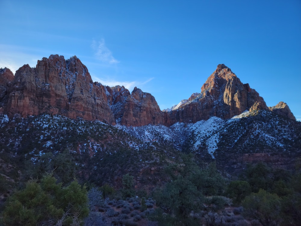 A landscape from Zion National Park, Utah.