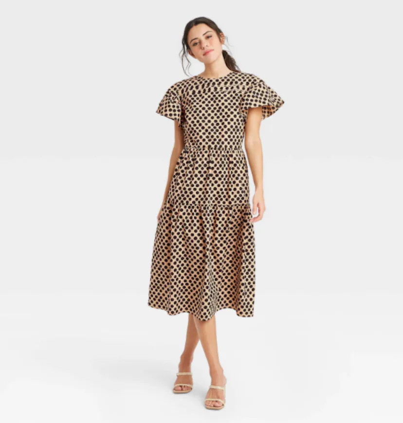 cut out julia roberts pretty woman dress Julia Roberts Brown Polka Dot Dress Movie Pretty Woman