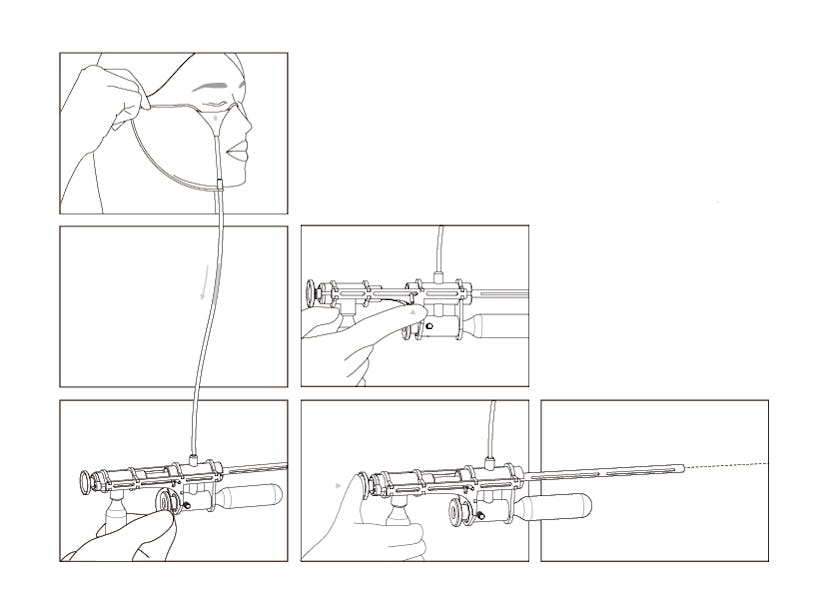 Drawing of tear gun.
