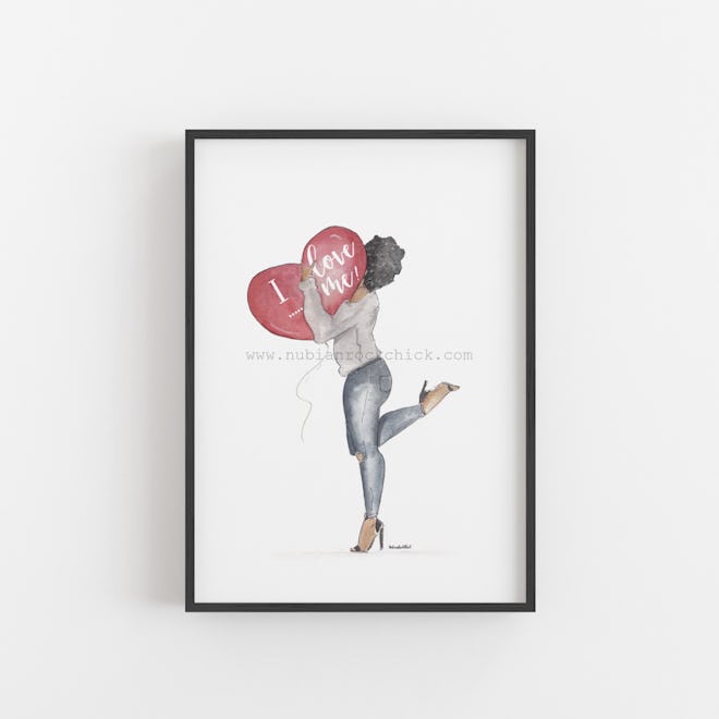 NubianRockChick I LOVE ME Print