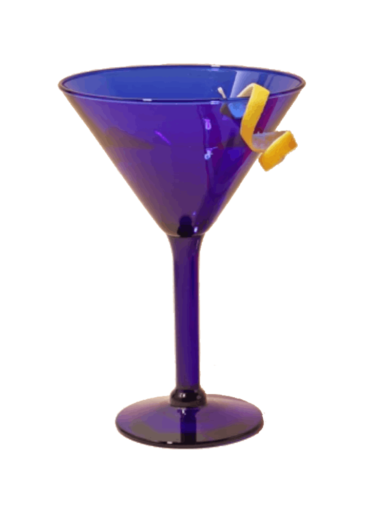 Cobalt Blue Martini Glass Set