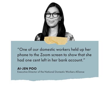 Ai-jen Poo with a quote about parenting through covid