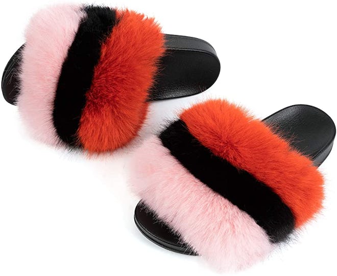 FUNKYMONKEY Faux-Fur Slippers