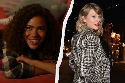 Antonia Gentry of 'Ginny & Georgia' and Taylor Swift. Images via Netflix and Getty