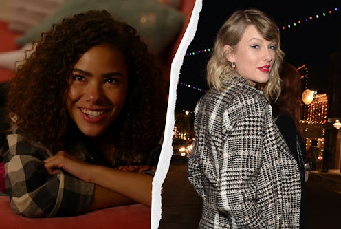 Antonia Gentry of 'Ginny & Georgia' and Taylor Swift. Images via Netflix and Getty