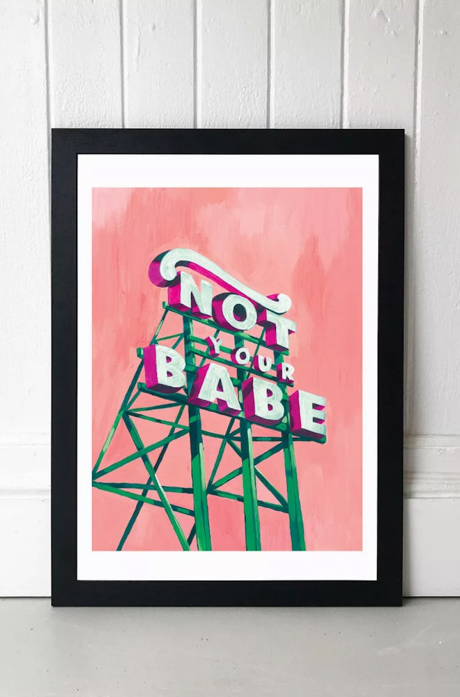 Sophie Ward Not Your Babe Wall Art Print