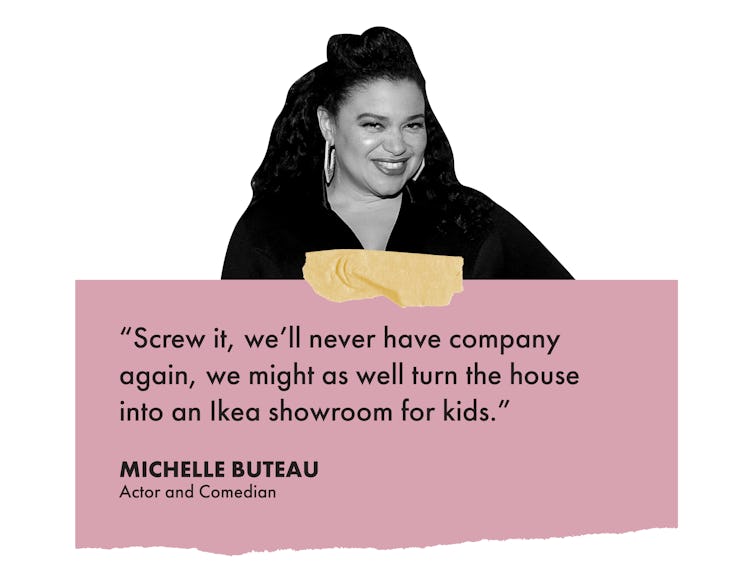 Michelle Buteau, actor and comedian with her quote about parenting through covid