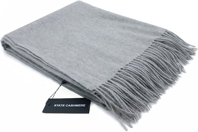 State Cashmere 100% Pure Cashmere Throw Blanket