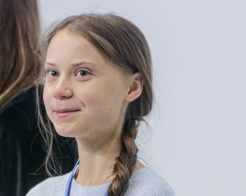 Greta thunberg at the Climate Summit COP25 press conference in Spain