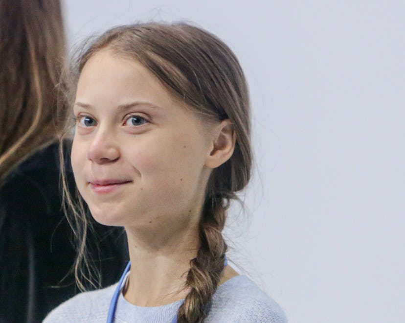 Greta thunberg at the Climate Summit COP25 press conference in Spain 